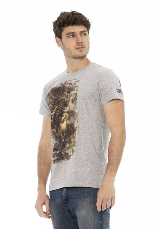 Graues Herren-T-Shirt aus Baumwolle