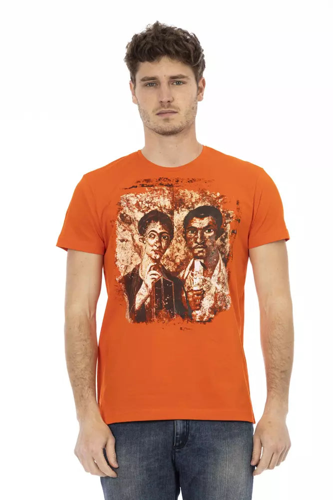 Oranges Herren-T-Shirt aus Baumwolle