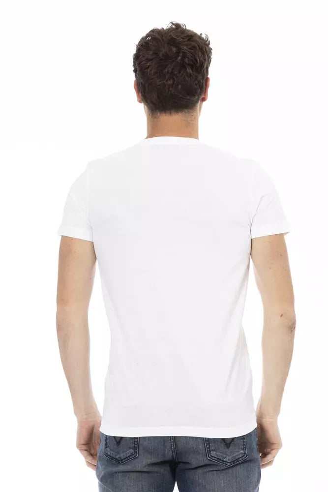Weißes Herren-T-Shirt aus Baumwolle