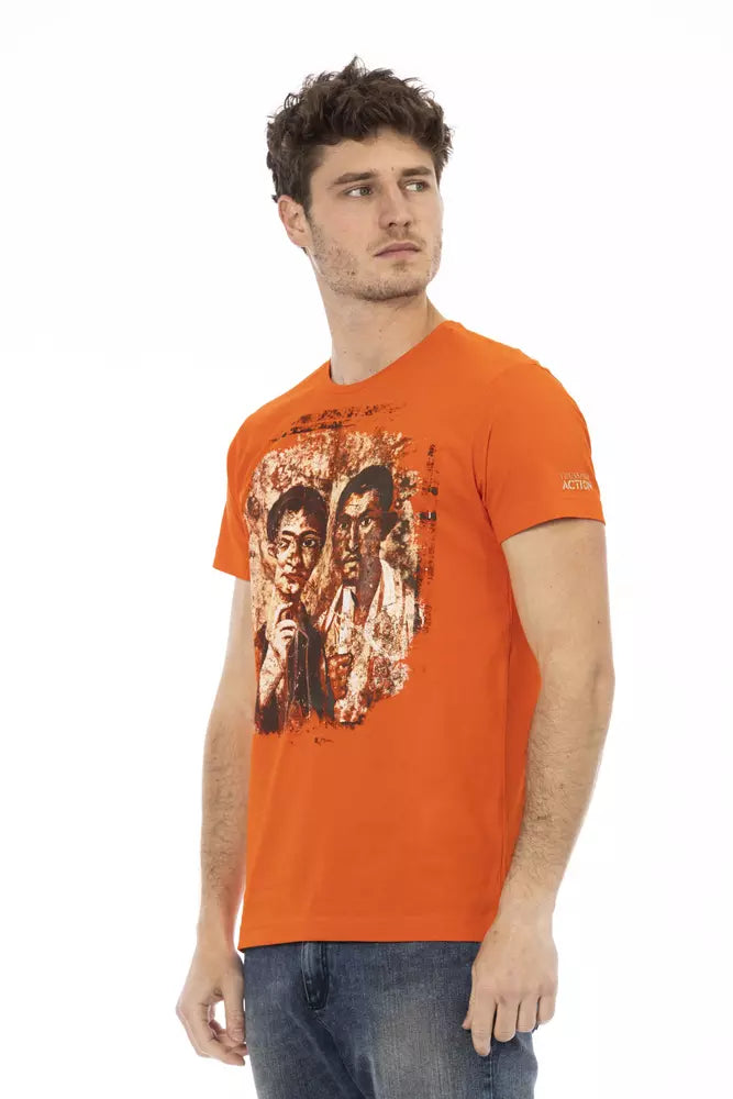 Oranges Herren-T-Shirt aus Baumwolle