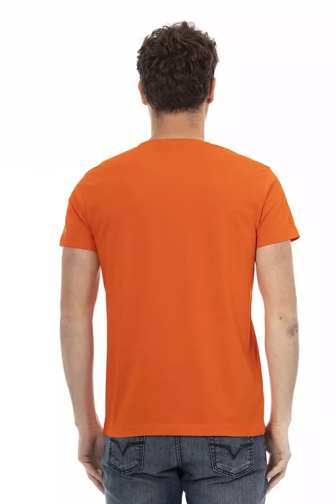 Oranges Herren-T-Shirt aus Baumwolle