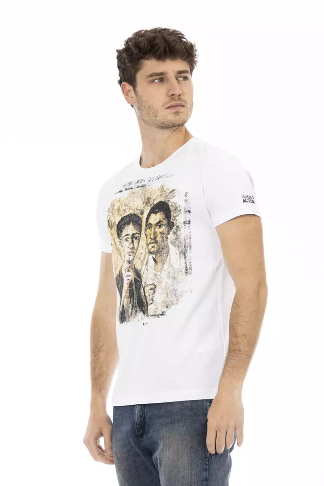 Weißes Herren-T-Shirt aus Baumwolle