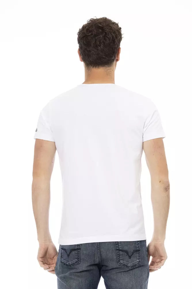 Weißes Herren-T-Shirt aus Baumwolle