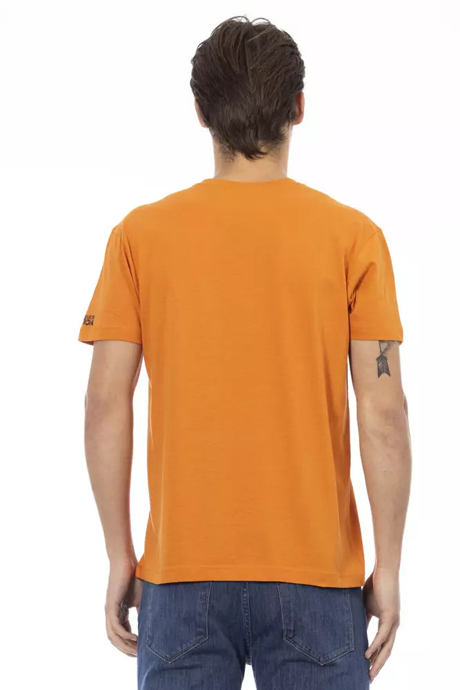 Oranges Herren-T-Shirt aus Baumwolle