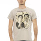 Beiges Herren-T-Shirt aus Baumwolle