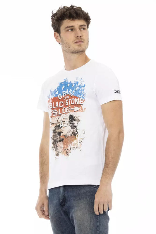 Weißes Herren-T-Shirt aus Baumwolle