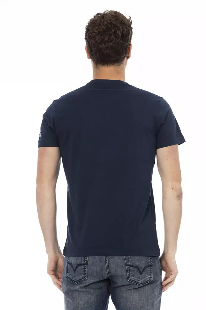 Blaues Herren-T-Shirt aus Baumwolle