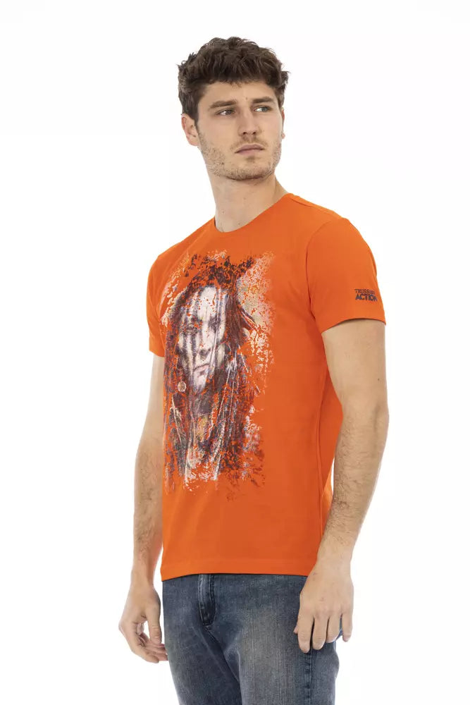 Oranges Herren-T-Shirt aus Baumwolle