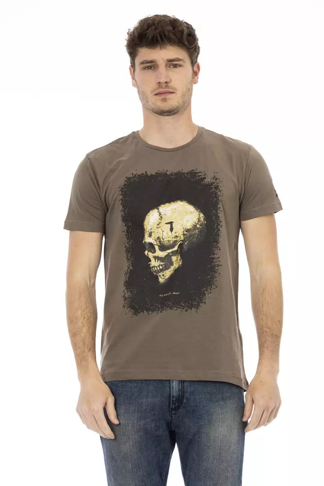 Braunes Herren-T-Shirt aus Baumwolle