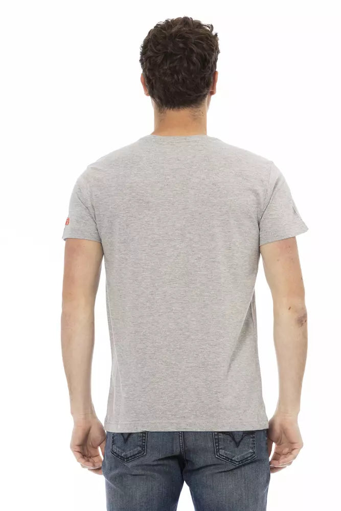 Graues Herren-T-Shirt aus Baumwolle