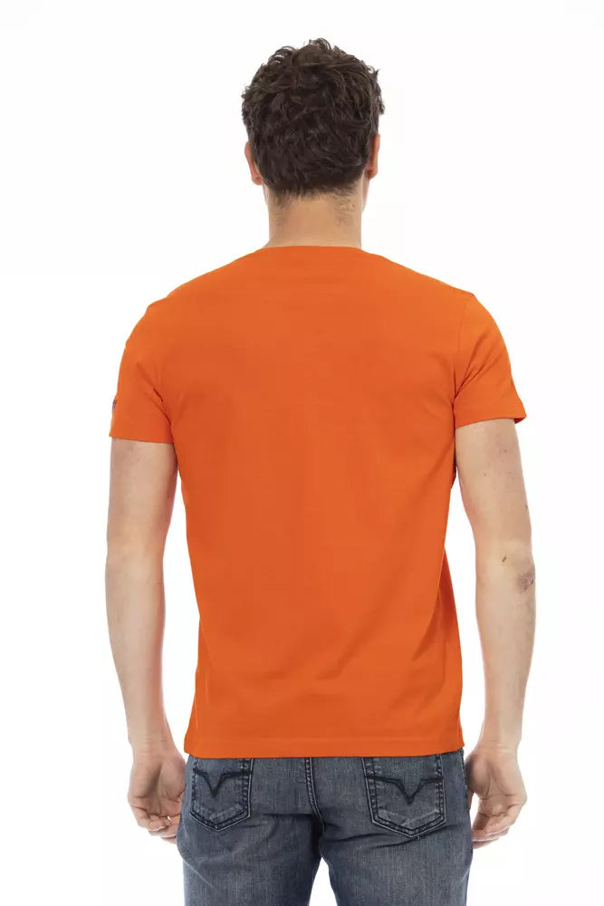 Oranges Herren-T-Shirt aus Baumwolle