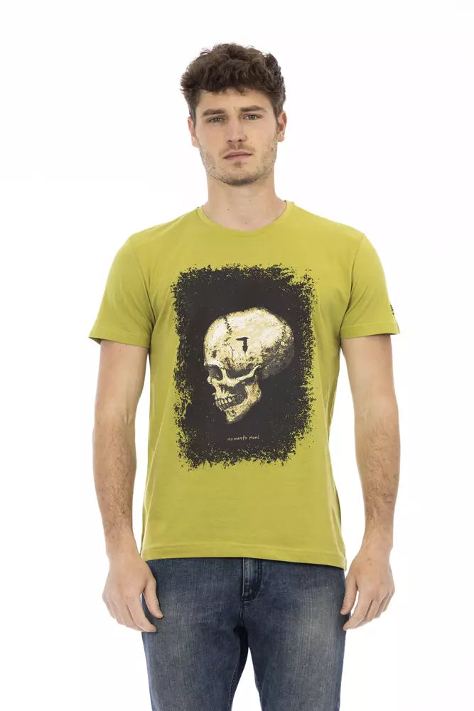 Grünes Herren-T-Shirt aus Baumwolle