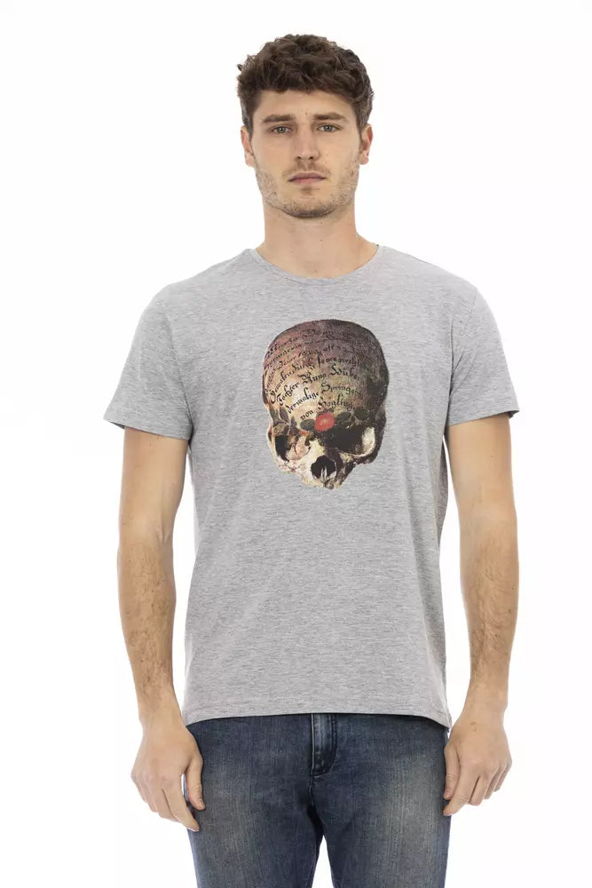 Graues Herren-T-Shirt aus Baumwolle