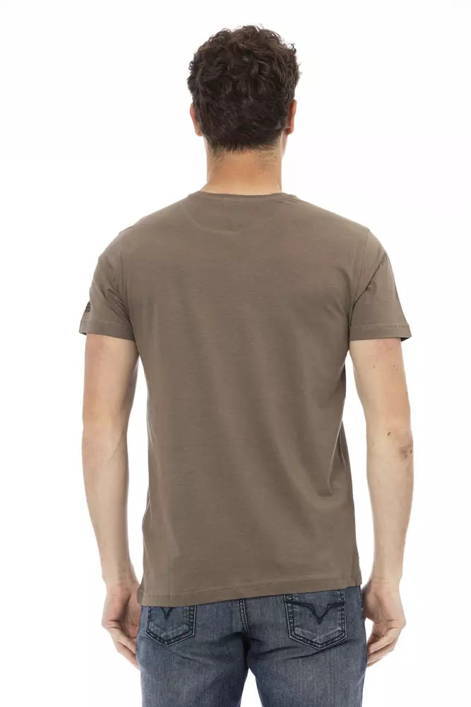 Braunes Herren-T-Shirt aus Baumwolle