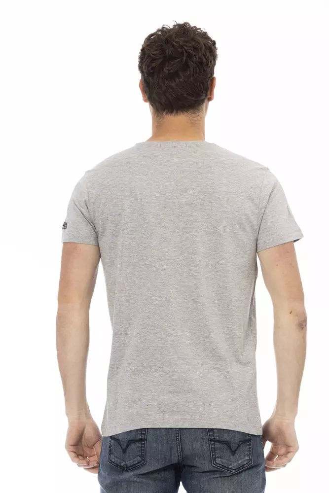 Graues Herren-T-Shirt aus Baumwolle