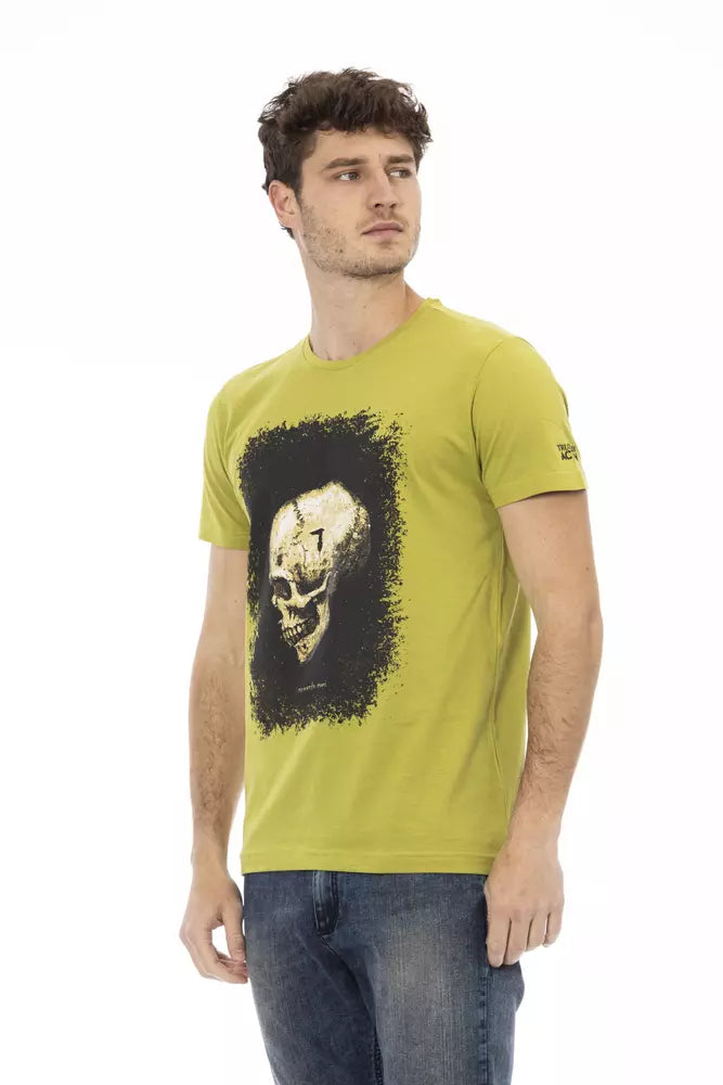 Grünes Herren-T-Shirt aus Baumwolle