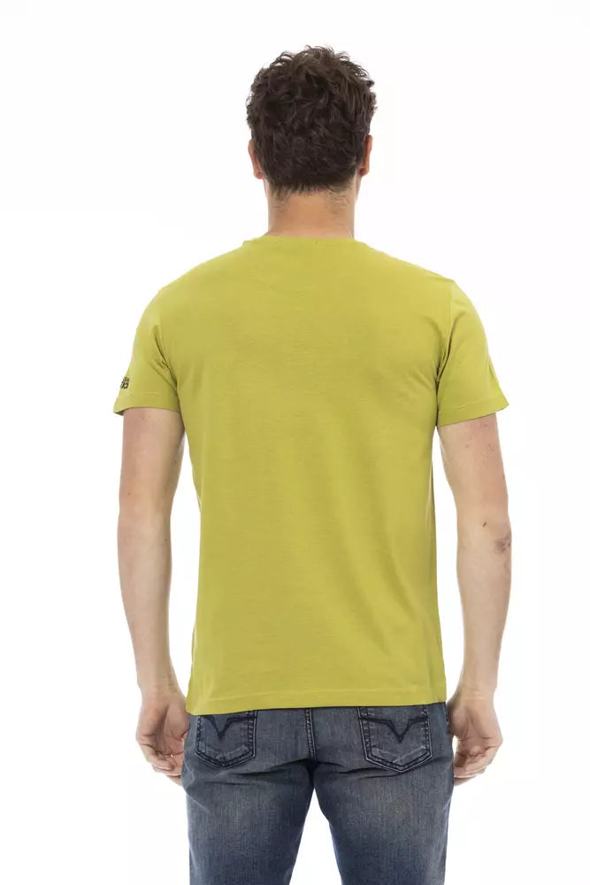 Grünes Herren-T-Shirt aus Baumwolle