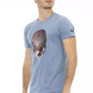 Hellblaues Herren-T-Shirt aus Baumwolle