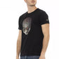 Schwarzes Herren-T-Shirt aus Baumwolle