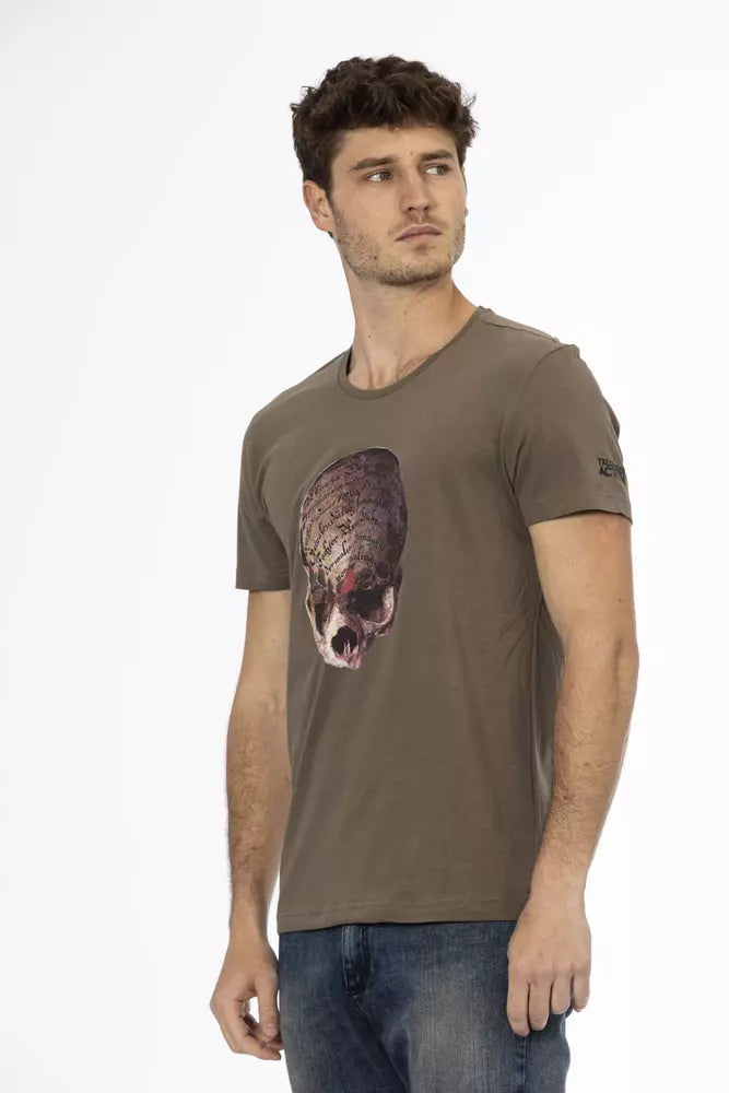Braunes Herren-T-Shirt aus Baumwolle