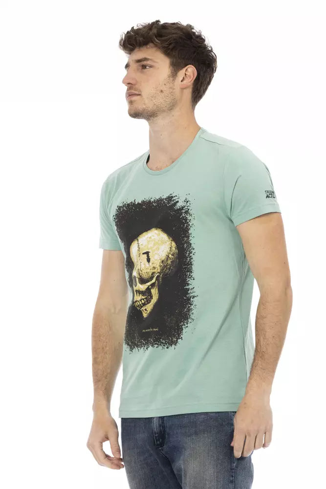 Grünes Herren-T-Shirt aus Baumwolle