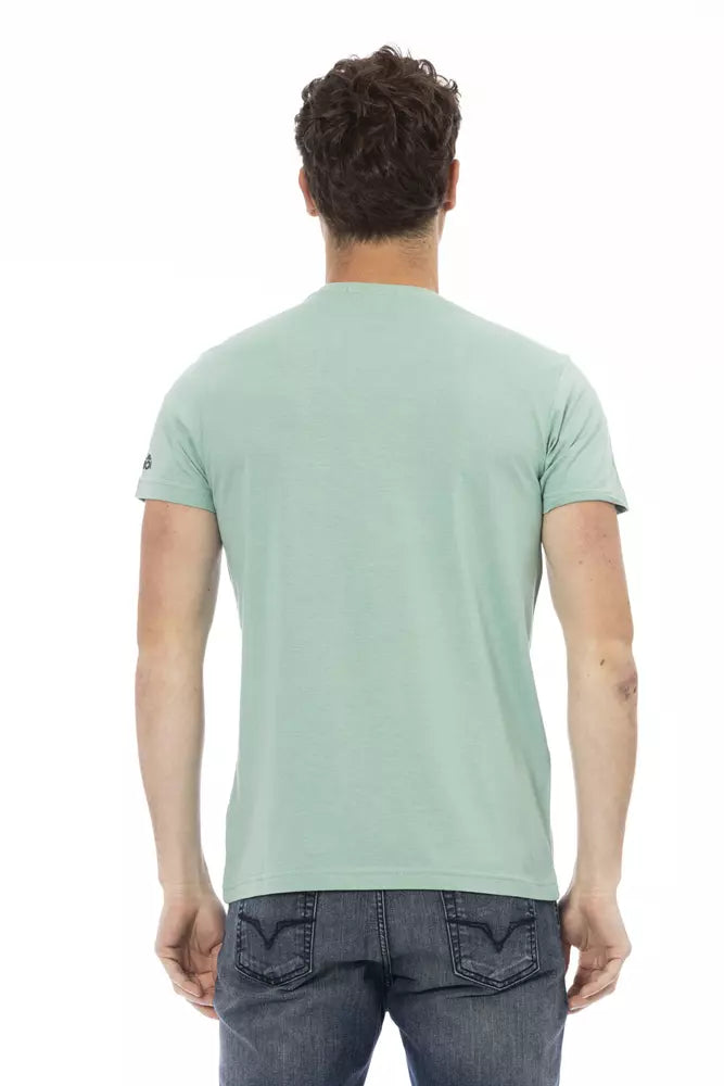 Grünes Herren-T-Shirt aus Baumwolle