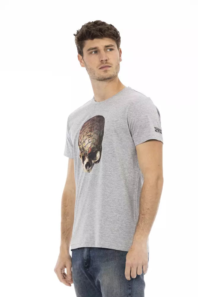 Graues Herren-T-Shirt aus Baumwolle