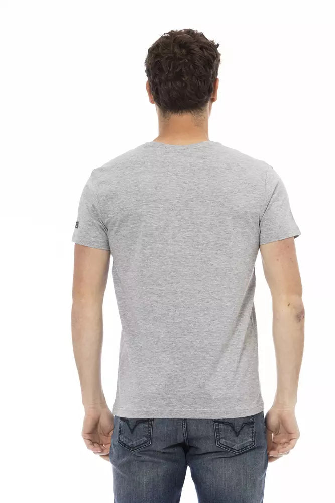 Graues Herren-T-Shirt aus Baumwolle