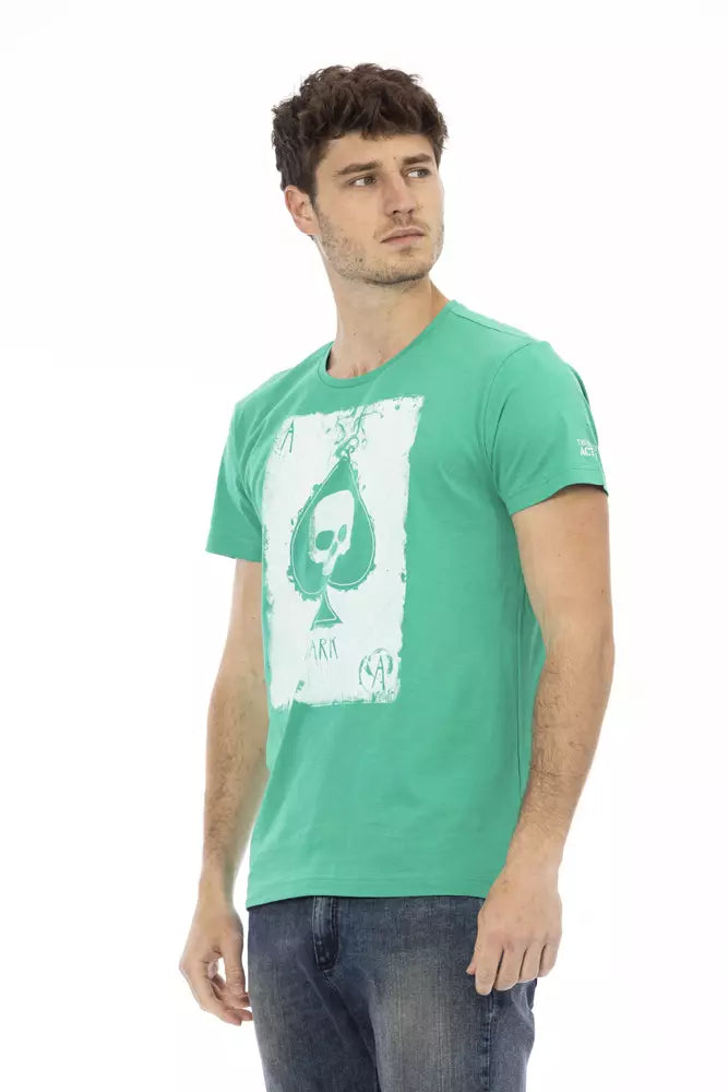 T-shirt da uomo in cotone verde
