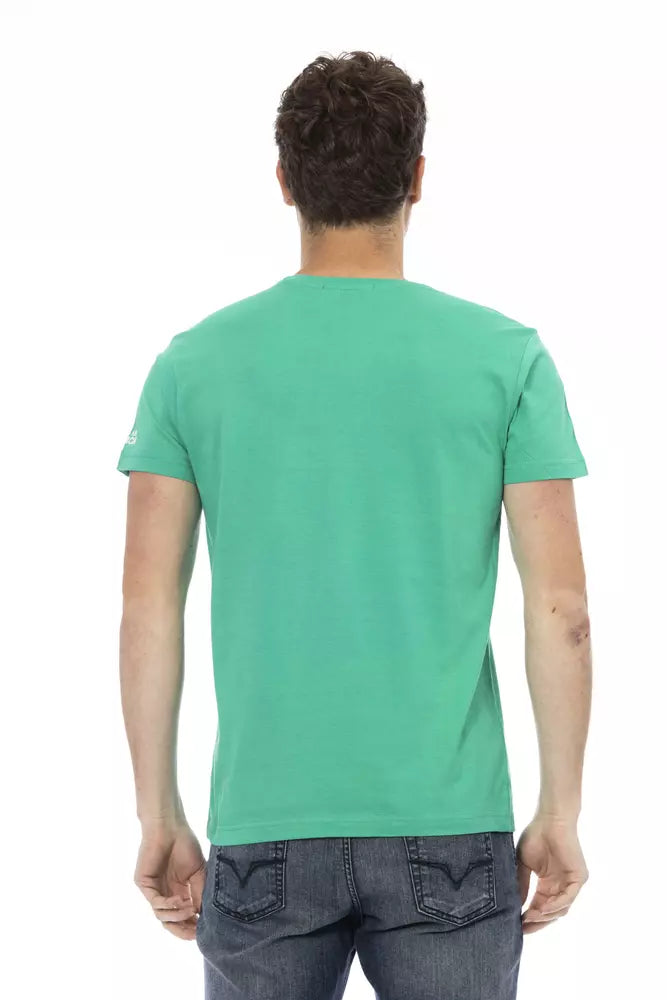 T-shirt da uomo in cotone verde