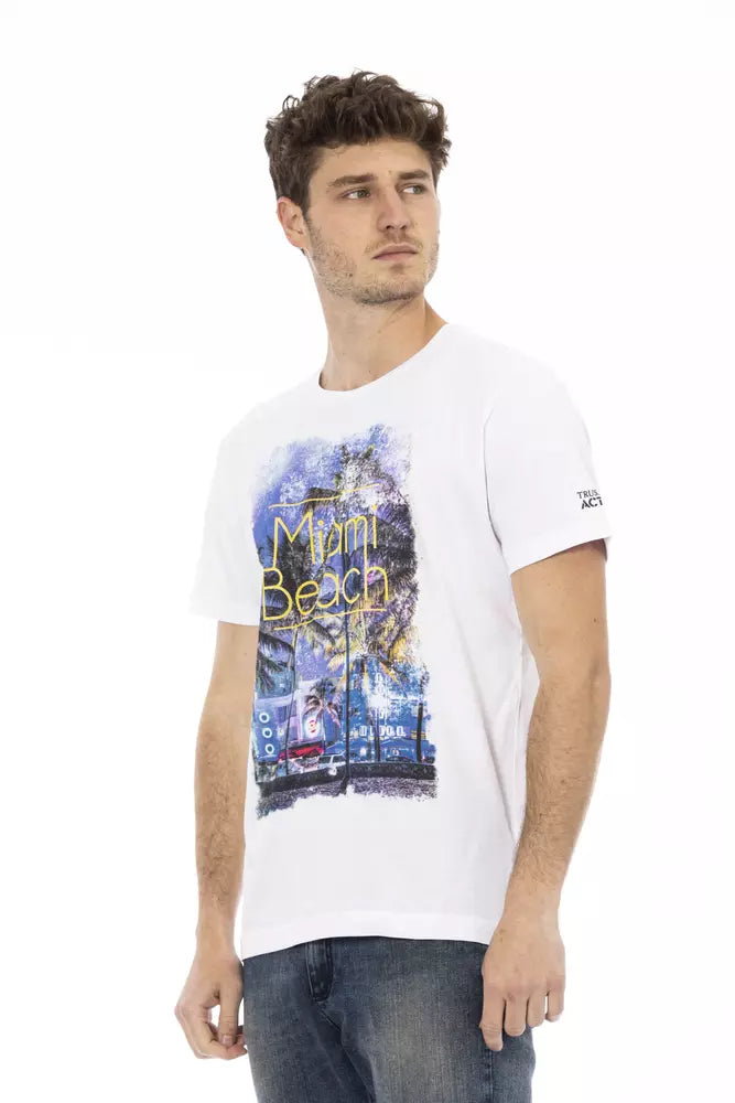 Weißes Herren-T-Shirt aus Baumwolle