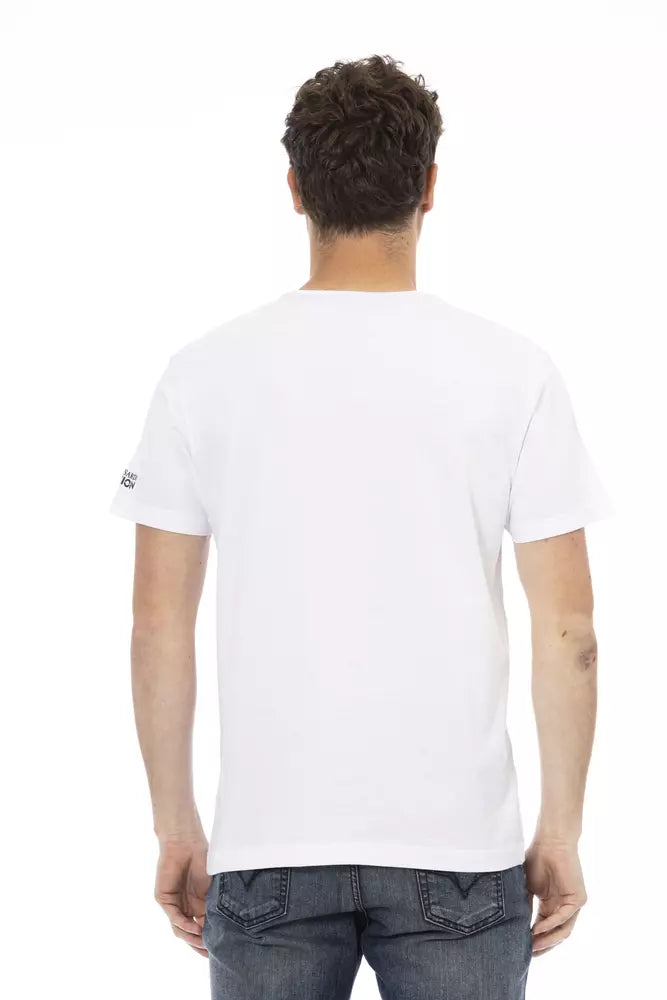 Weißes Herren-T-Shirt aus Baumwolle