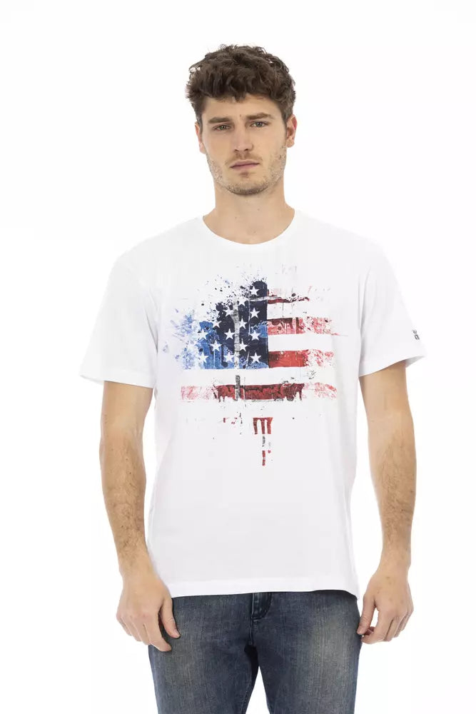 T-shirt da uomo in cotone bianco