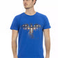 T-shirt da uomo in cotone blu
