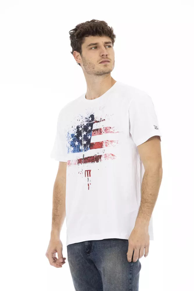 T-shirt da uomo in cotone bianco