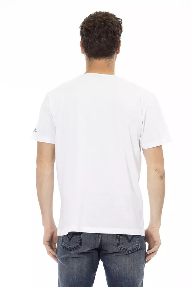 T-shirt da uomo in cotone bianco