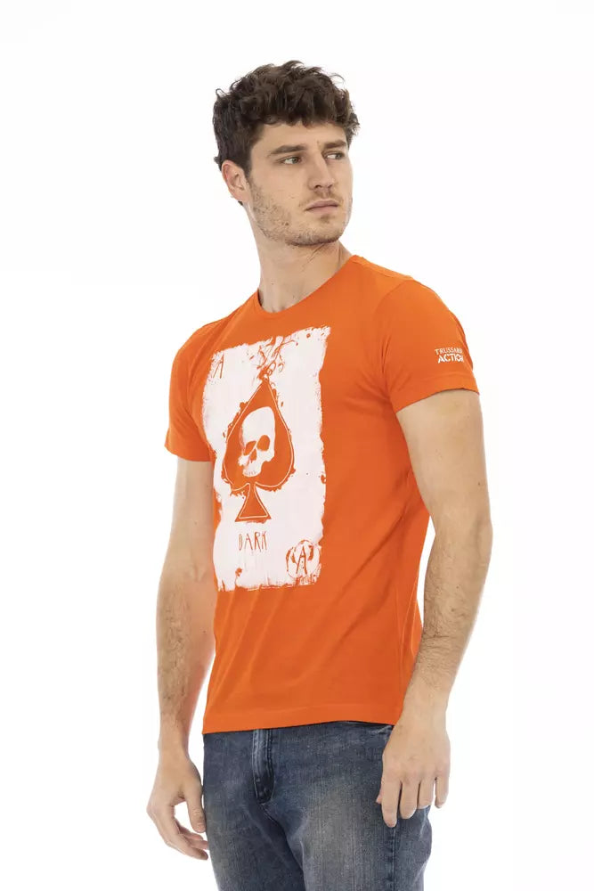 Oranges Herren-T-Shirt aus Baumwolle