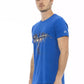 T-shirt da uomo in cotone blu