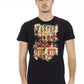 Schwarzes Herren-T-Shirt aus Baumwolle