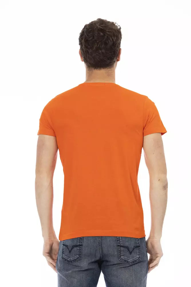 Oranges Herren-T-Shirt aus Baumwolle