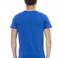 T-shirt da uomo in cotone blu