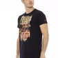 Schwarzes Herren-T-Shirt aus Baumwolle