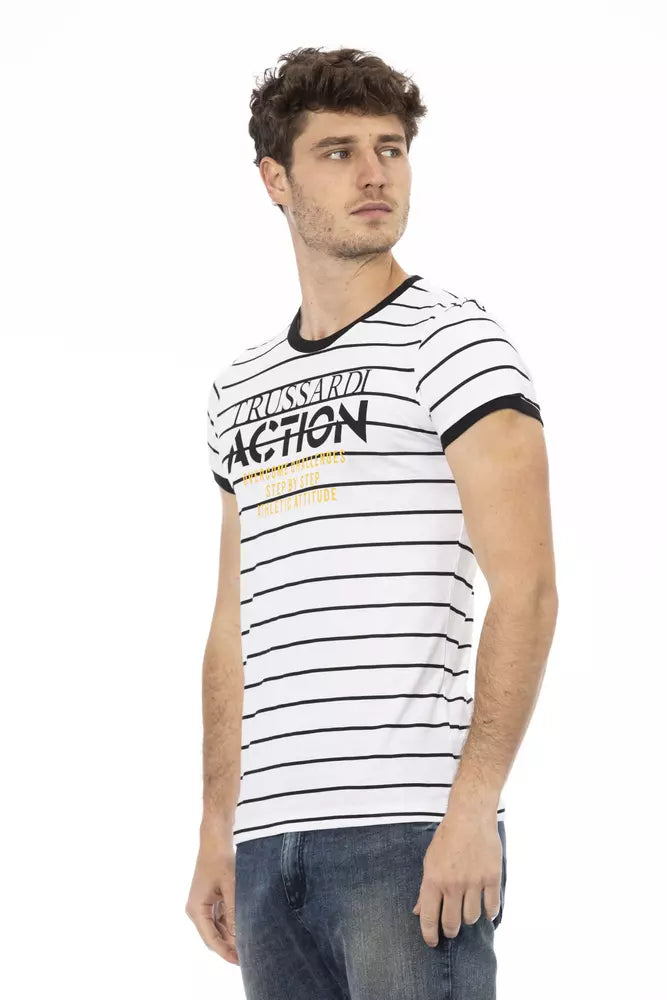 T-shirt da uomo in cotone bianco