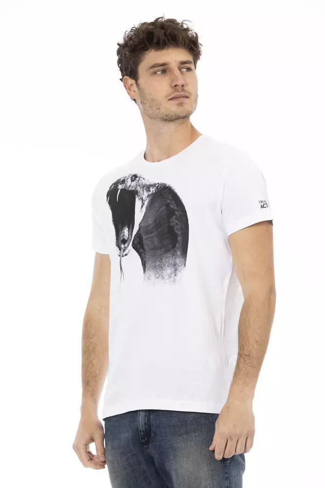 Weißes Herren-T-Shirt aus Baumwolle