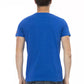 Blaues Herren-T-Shirt aus Baumwolle