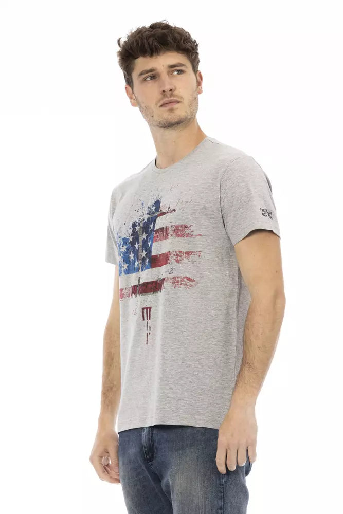Graues Herren-T-Shirt aus Baumwolle