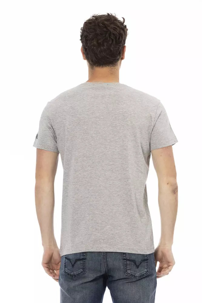 Graues Herren-T-Shirt aus Baumwolle