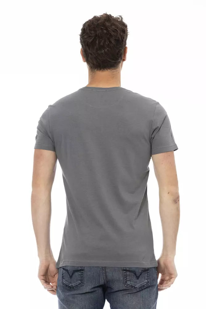 Graues Herren-T-Shirt aus Baumwolle