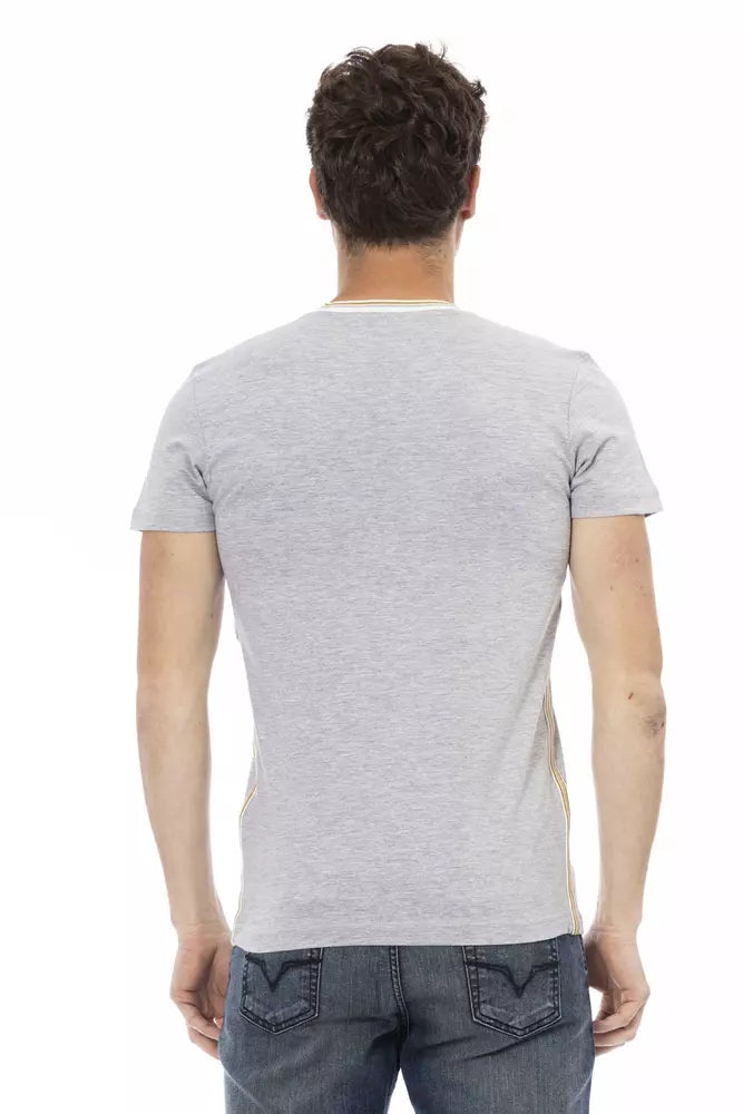 Graues Herren-T-Shirt aus Baumwolle
