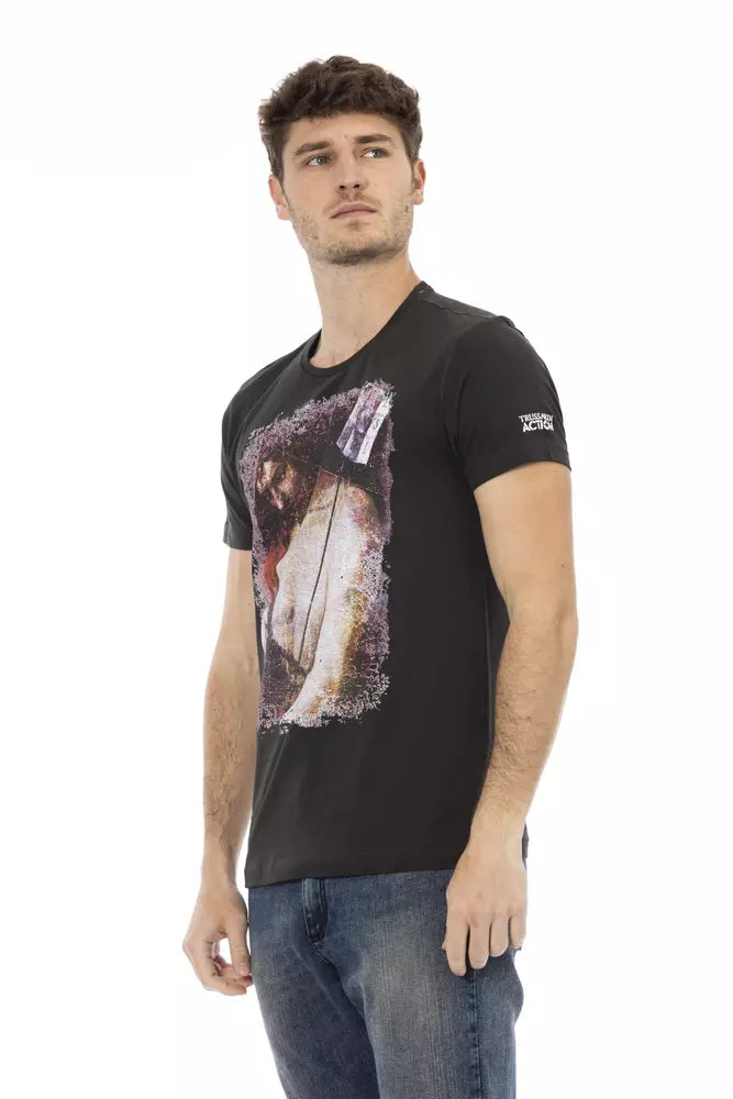 T-shirt da uomo in cotone nero